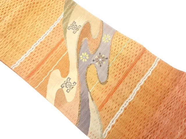 JAPANESE FUKURO OBI / UNUSED / WOVEN FLOWER